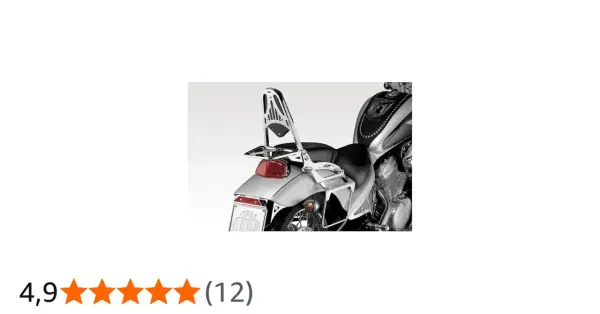 Sissy bar cromato per Honda Shadow 600, con pratico portapacchi posteriore per i tuoi viaggi.